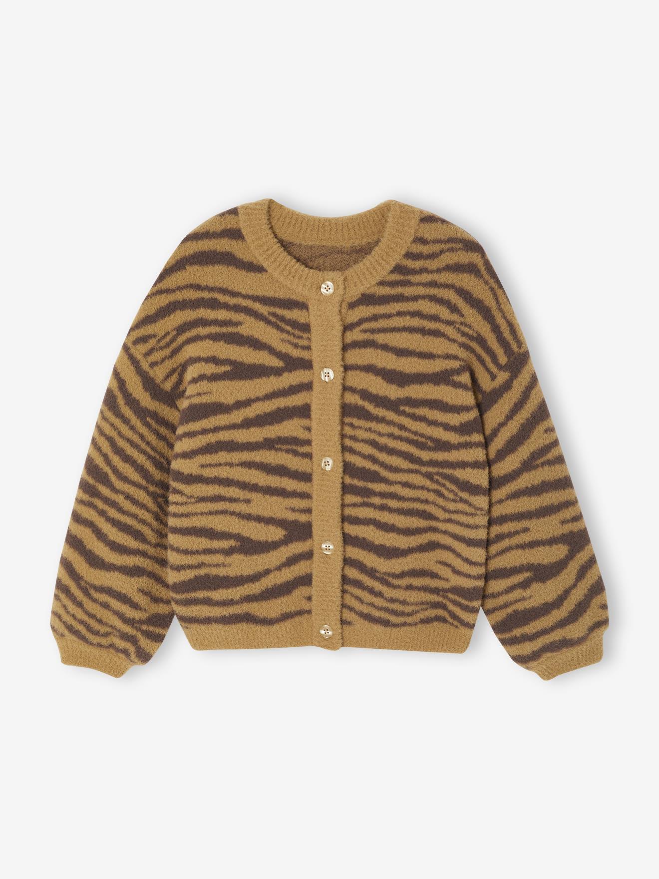 Flauschige Mädchen Strickjacke mit Tiermotiven schokolade Flauschige Mädchen Strickjacke mit Tiermotiven schokolade von Vertbaudet