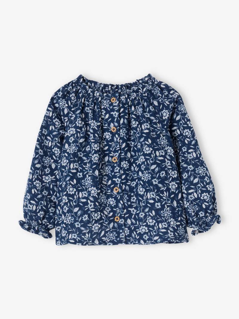 Geblümte Mädchen Baby Bluse aus Musselin von Vertbaudet