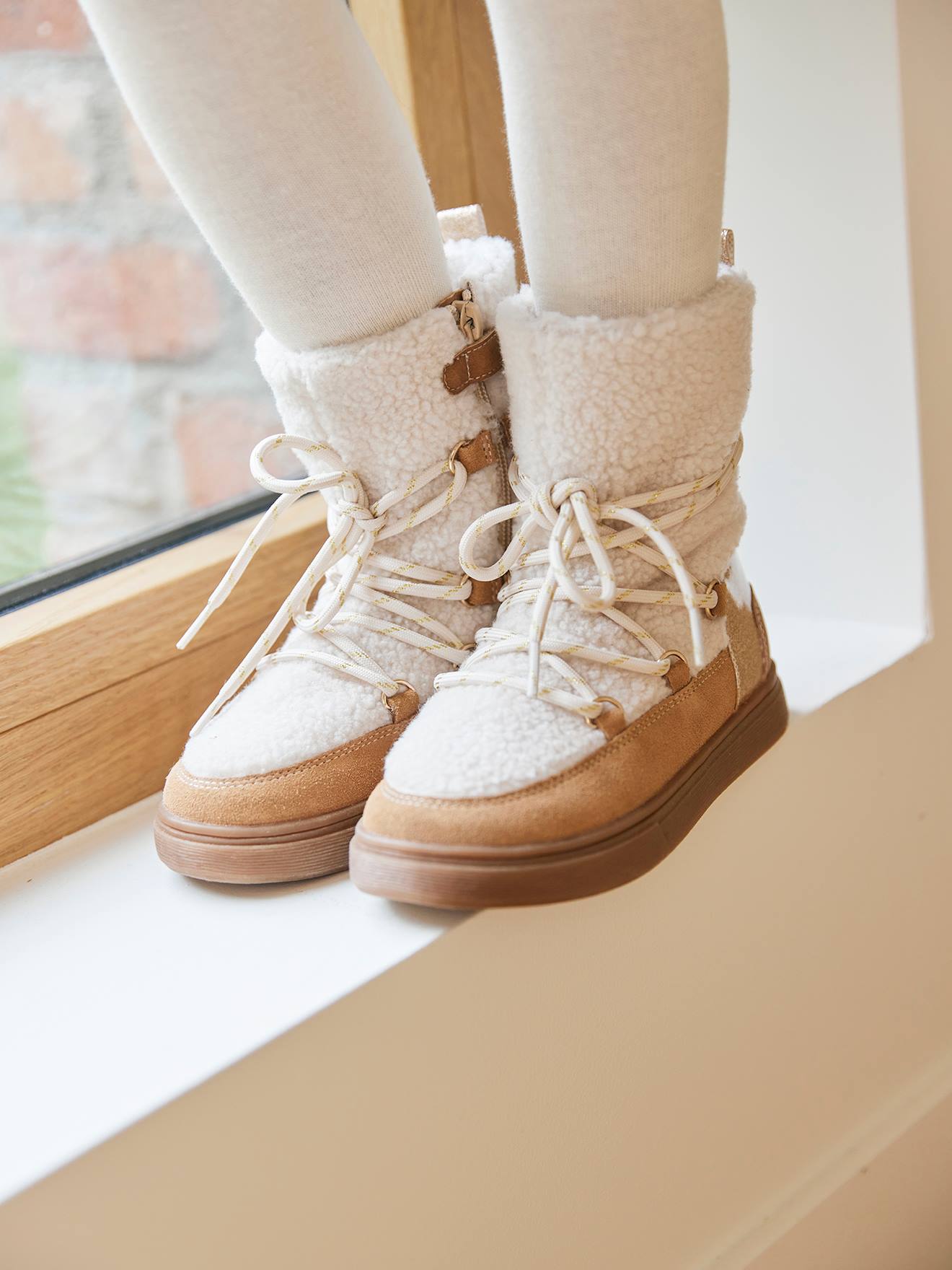 Gefütterte Kinder Boots mit Glitzerdetails von Vertbaudet