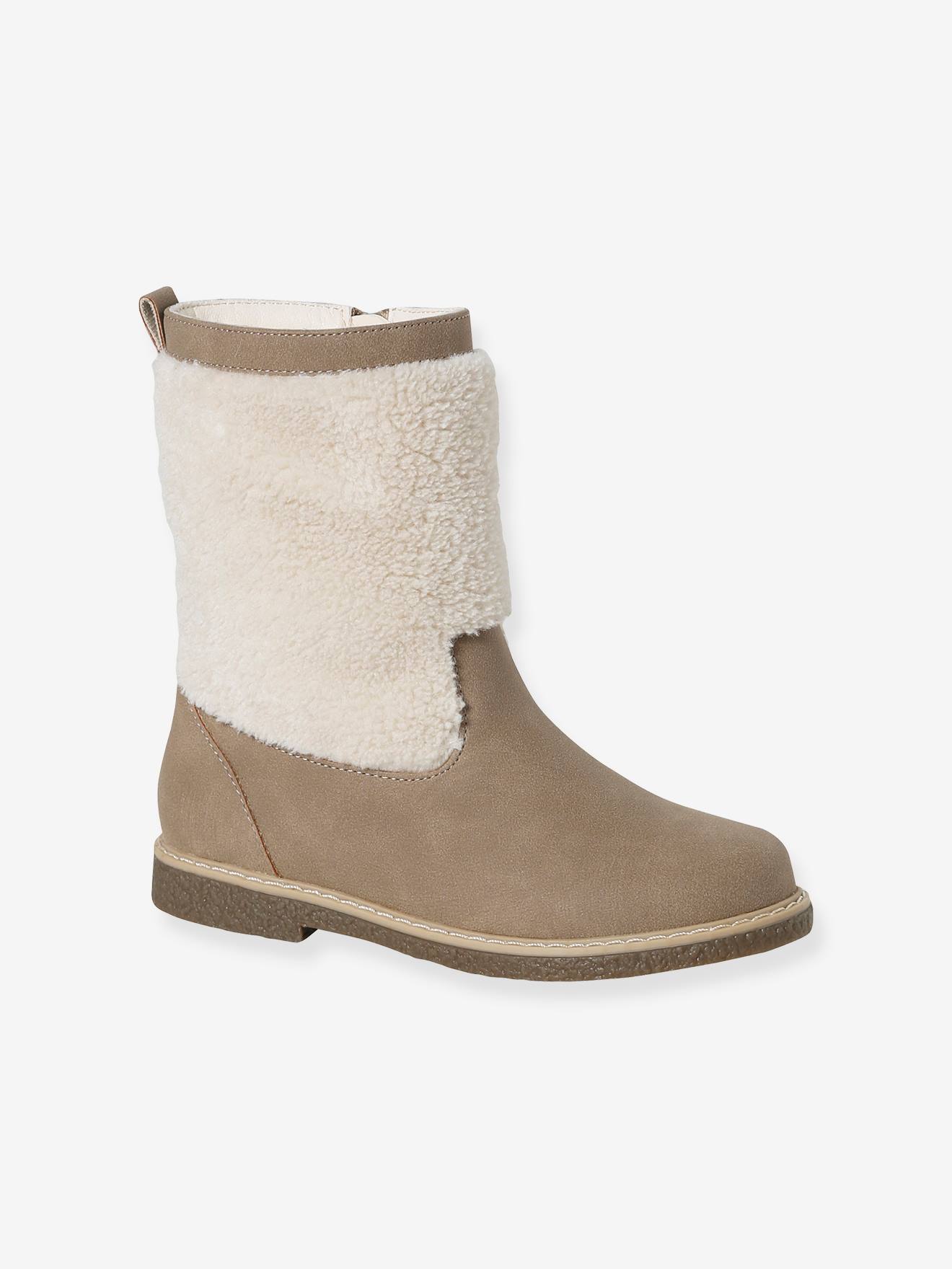 Gefütterte Stiefel mit Reißverschluss von Vertbaudet