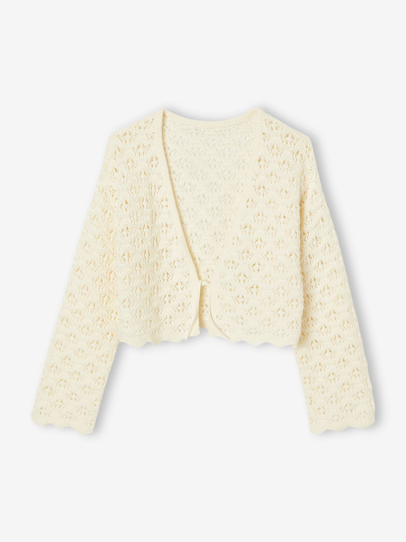Gehäkelter Mädchen Cardigan von Vertbaudet