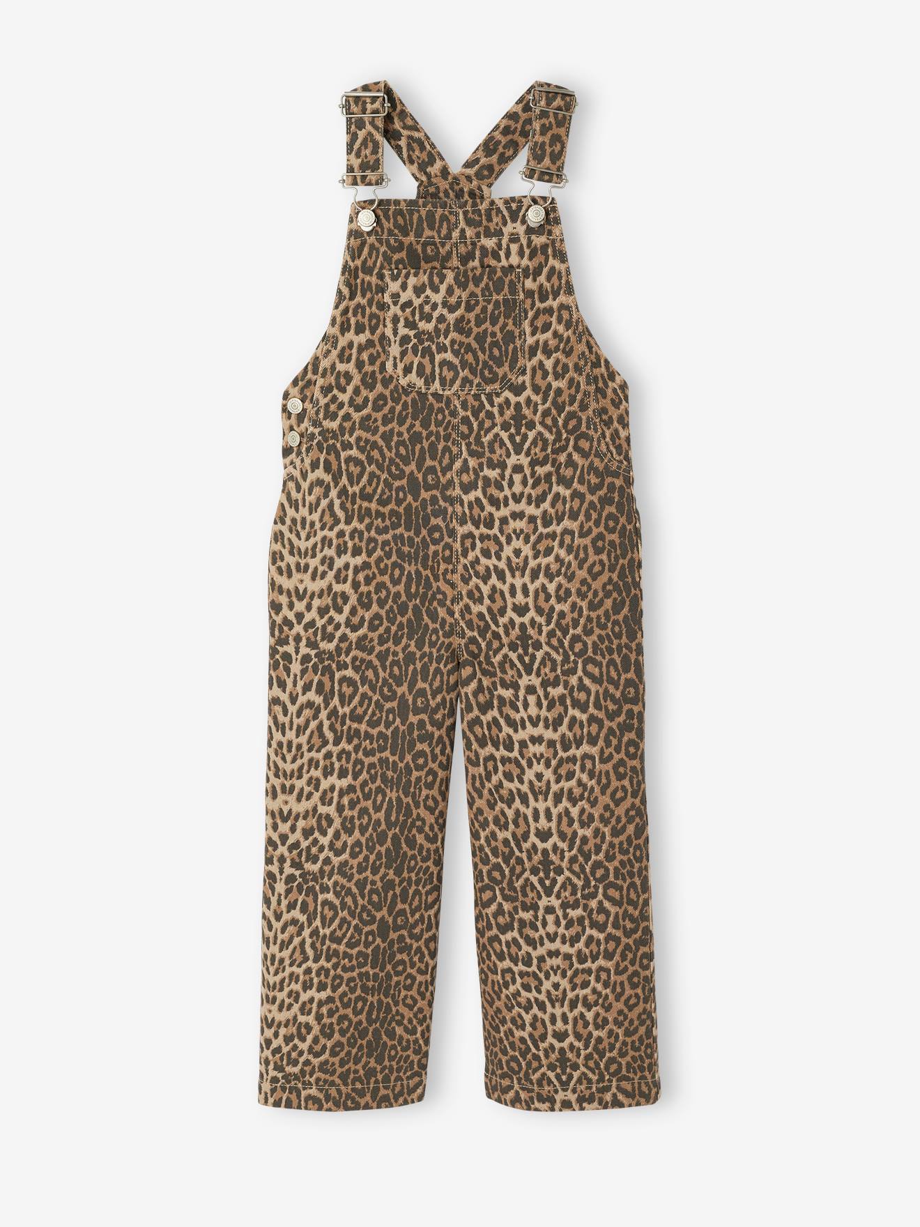 Gemusterte Mädchen Latzhose mit weitem Bein von Vertbaudet