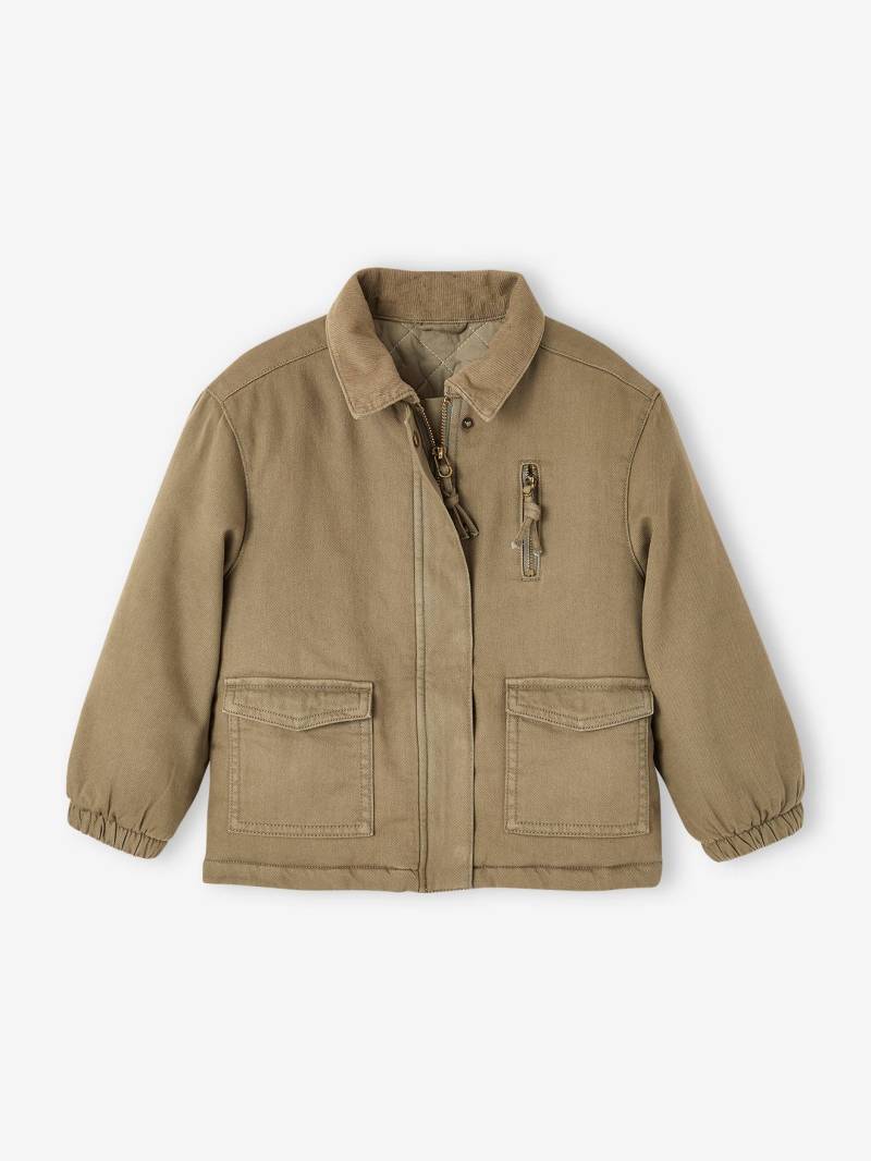 Gesteppte Mädchen Jacke mit Stickerei hinten von Vertbaudet