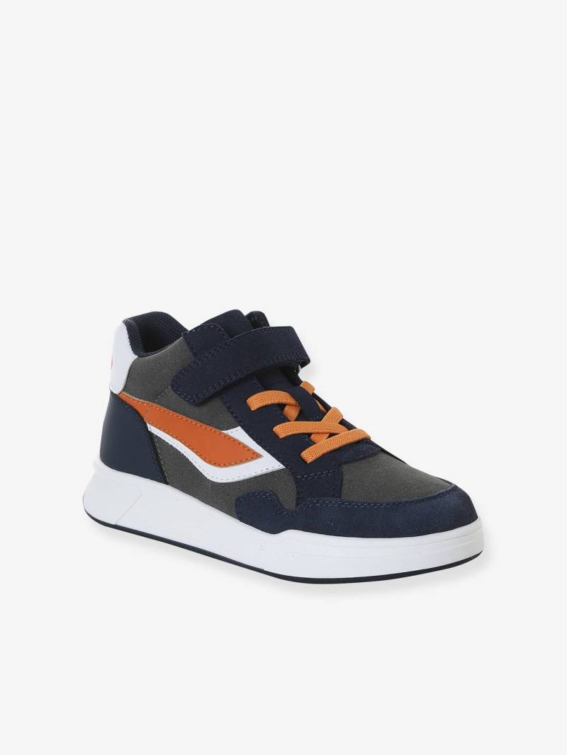 Hohe Sneakers mit Klettverschluss und elastischen Schnürsenkeln für Kinder set von Vertbaudet