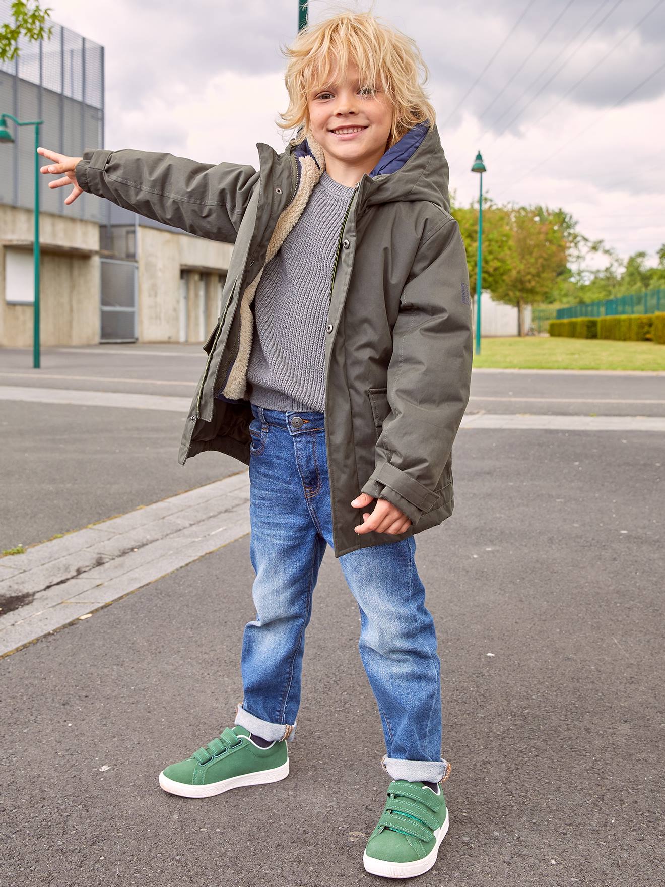 Jungen 3-in-1-Jacke mit Recycling-Polyester von Vertbaudet