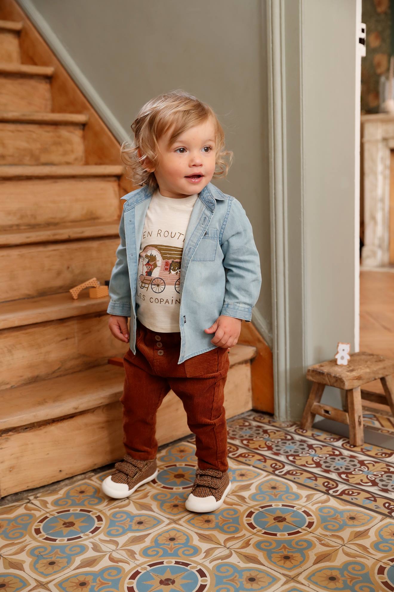 Jungen & Mädchen Baby Jeanshemd von Vertbaudet