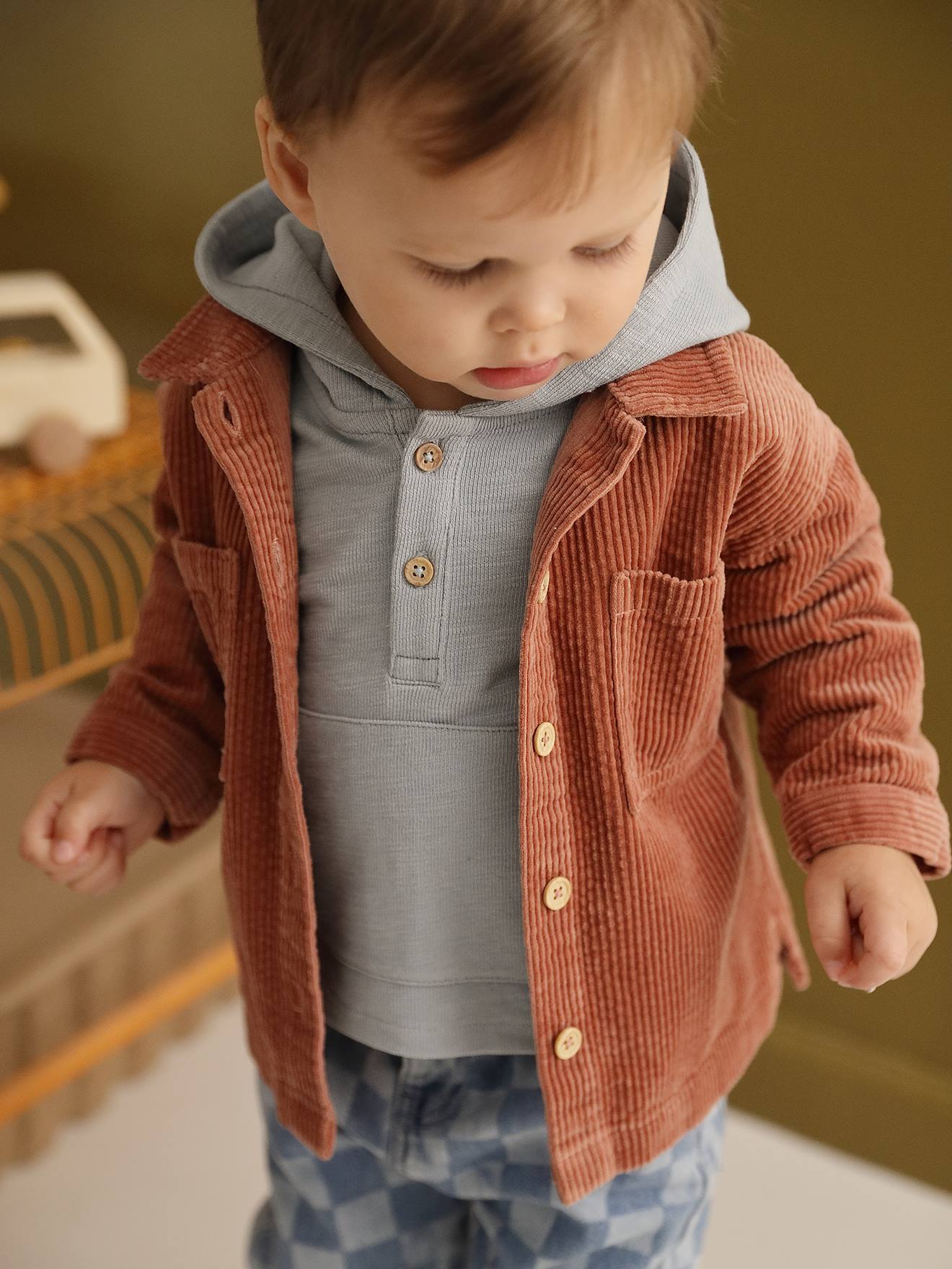 Jungen Baby Kapuzenshirt eis Jungen Baby Kapuzenshirt eis von Vertbaudet