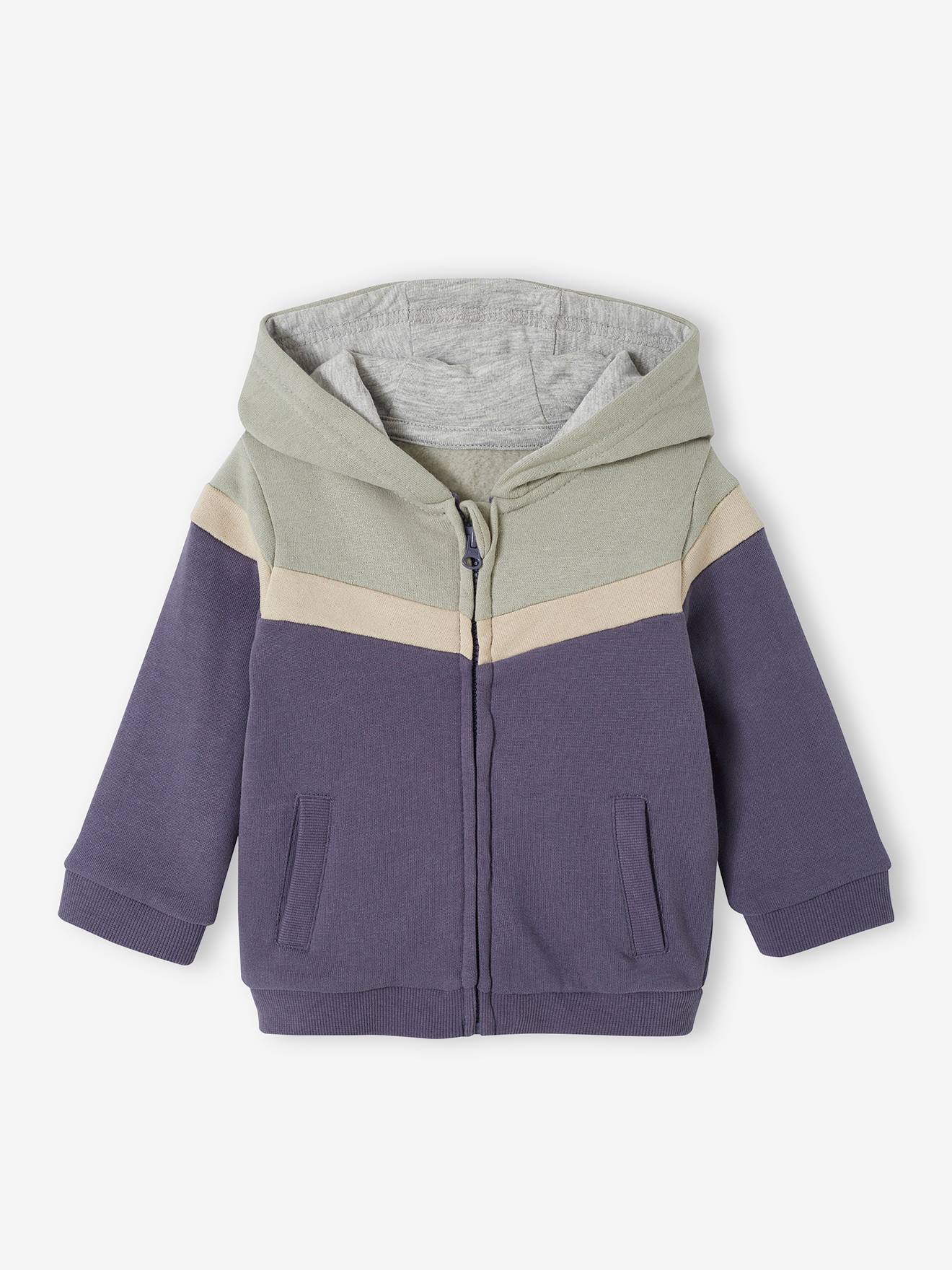 Jungen Baby Kapuzensweatjacke Oeko-Tex von Vertbaudet