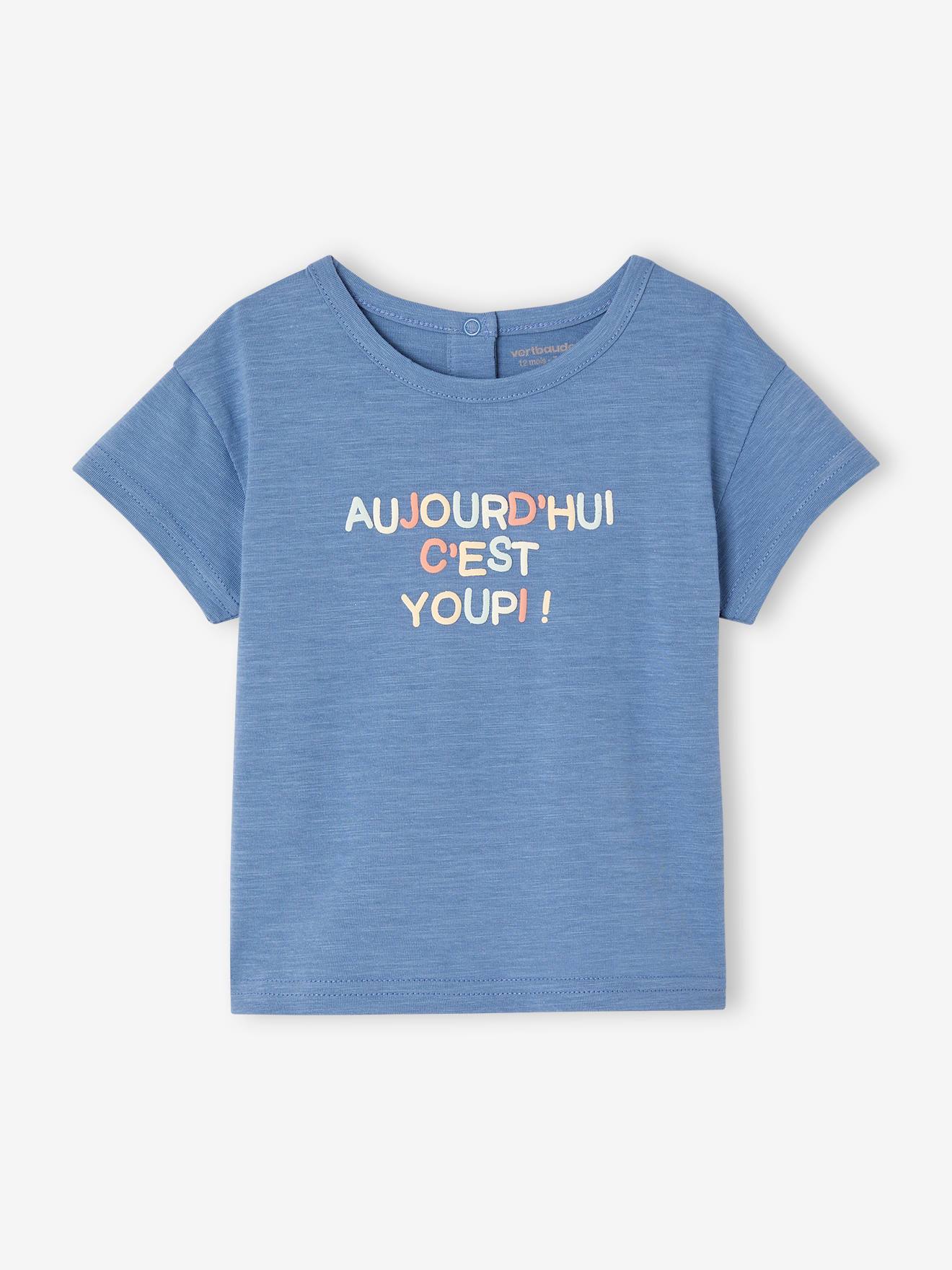 Jungen Baby T-Shirt mit Message-Print von Vertbaudet