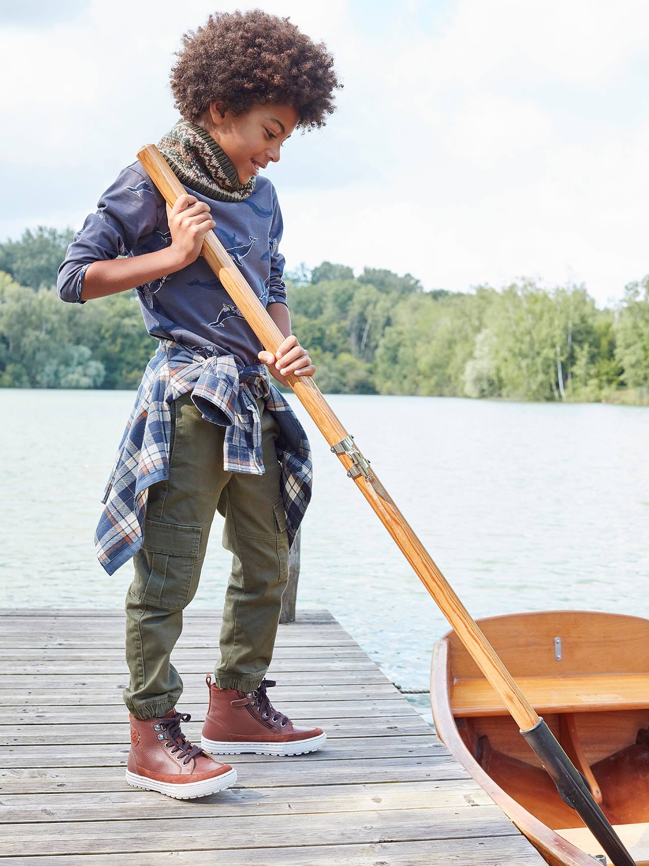 Jungen Cargohose mit Dehnbund Oeko-Tex von Vertbaudet