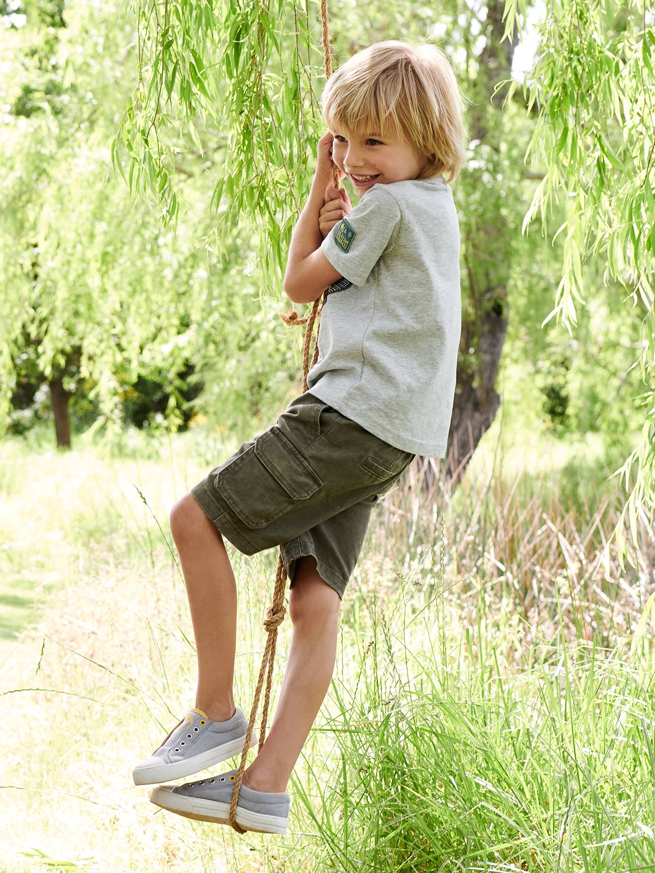 Jungen Cargoshorts mit Dehnbund von Vertbaudet