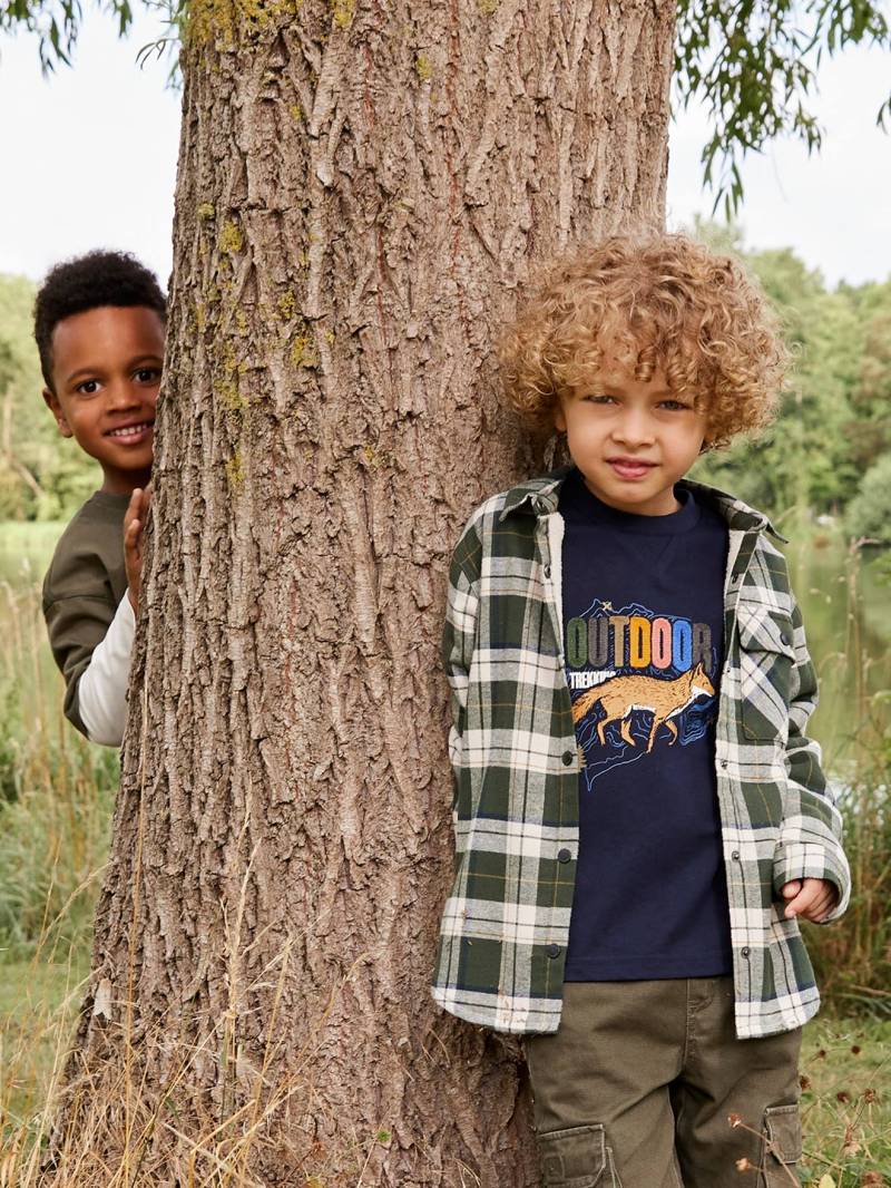 Jungen Holzfällerhemd mit Kuschelfutter von Vertbaudet