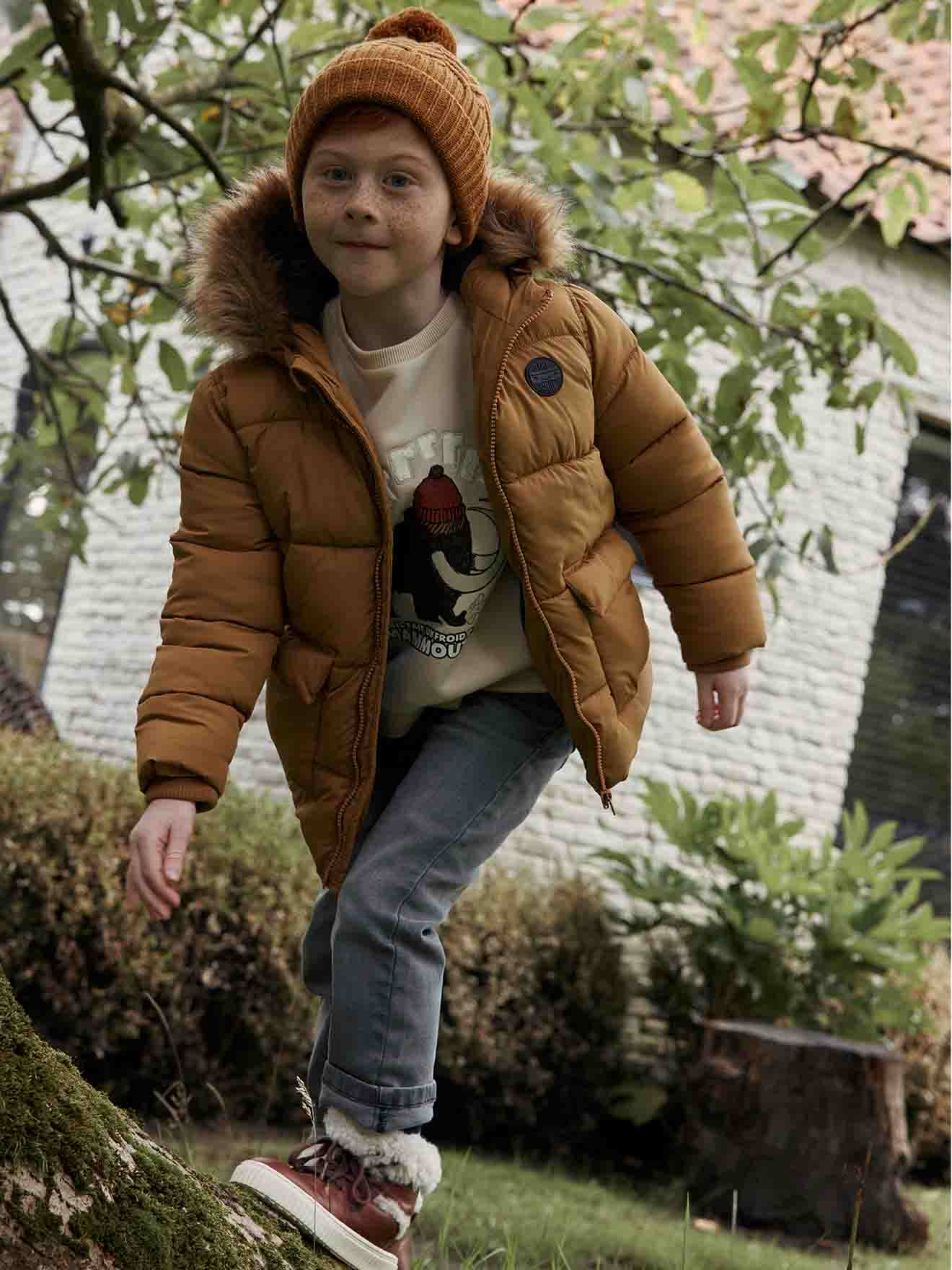 Jungen Jacke & Handschuhe mit Recyclingmaterial von Vertbaudet