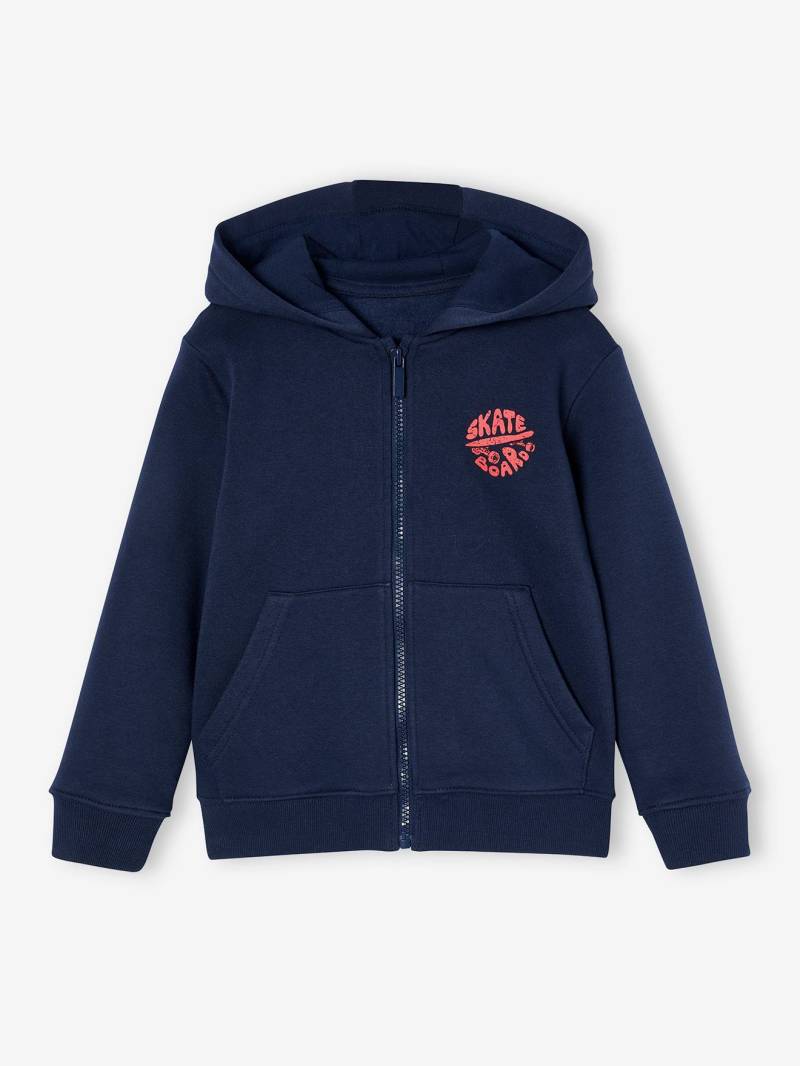 Jungen Kapuzensweatjacke BASIC mit Recycling-Polyester von Vertbaudet