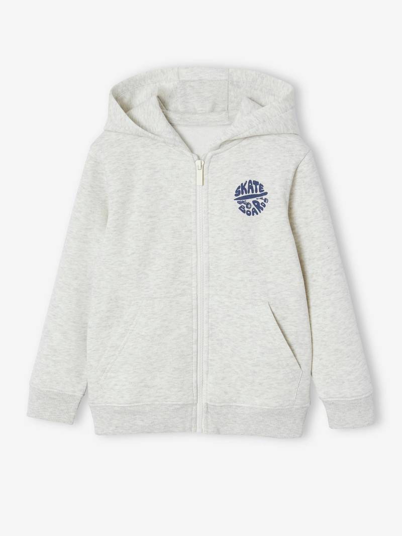 Jungen Kapuzensweatjacke BASIC mit Recycling-Polyester von Vertbaudet