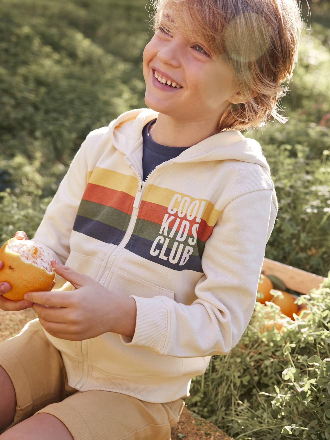 Jungen Kapuzensweatjacke COOL KIDS CLUB Oeko-Tex von Vertbaudet