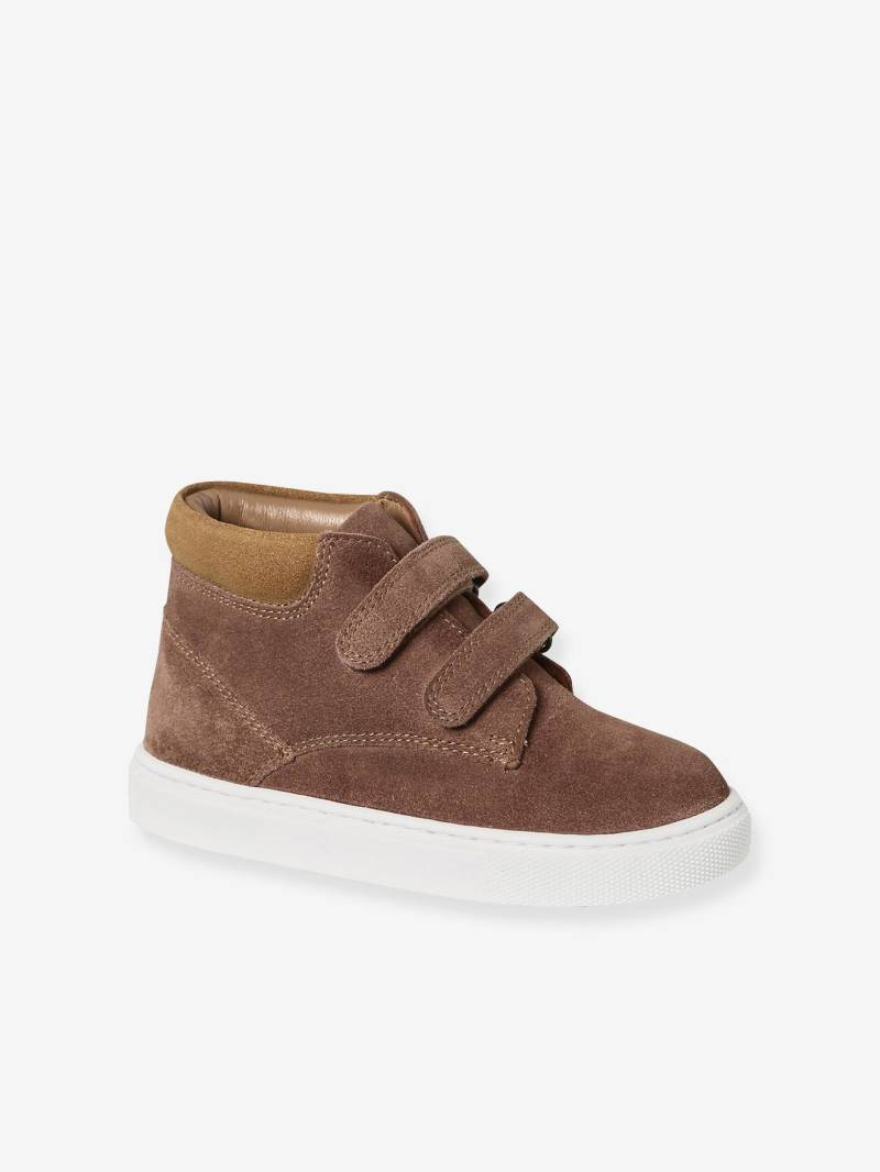 Jungen Klett-Sneakers aus Leder von Vertbaudet