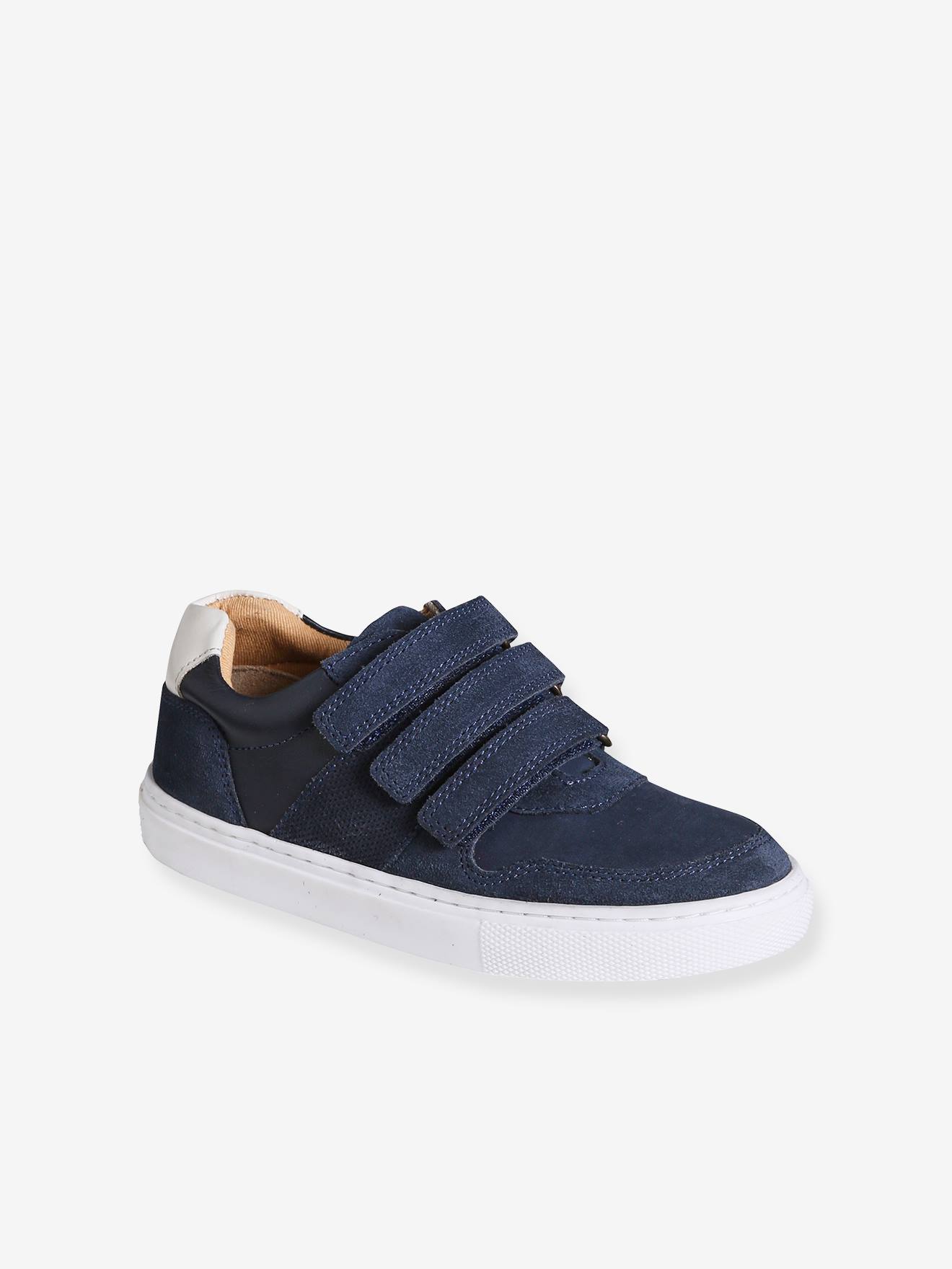 Jungen Klett-Sneakers aus Leder von Vertbaudet