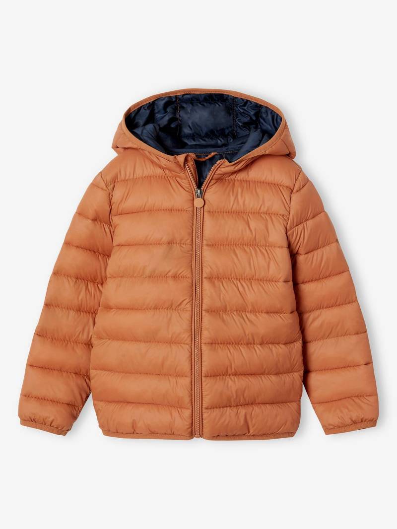 Jungen Light-Steppjacke mit Kapuze und Recycling-Polyester pekannuss von Vertbaudet