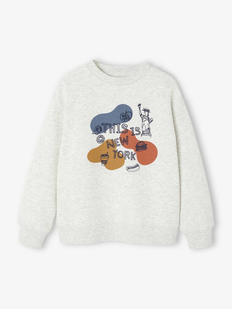 Jungen Rundhals-Sweatshirt mit Print und Recycling-Polyester von Vertbaudet
