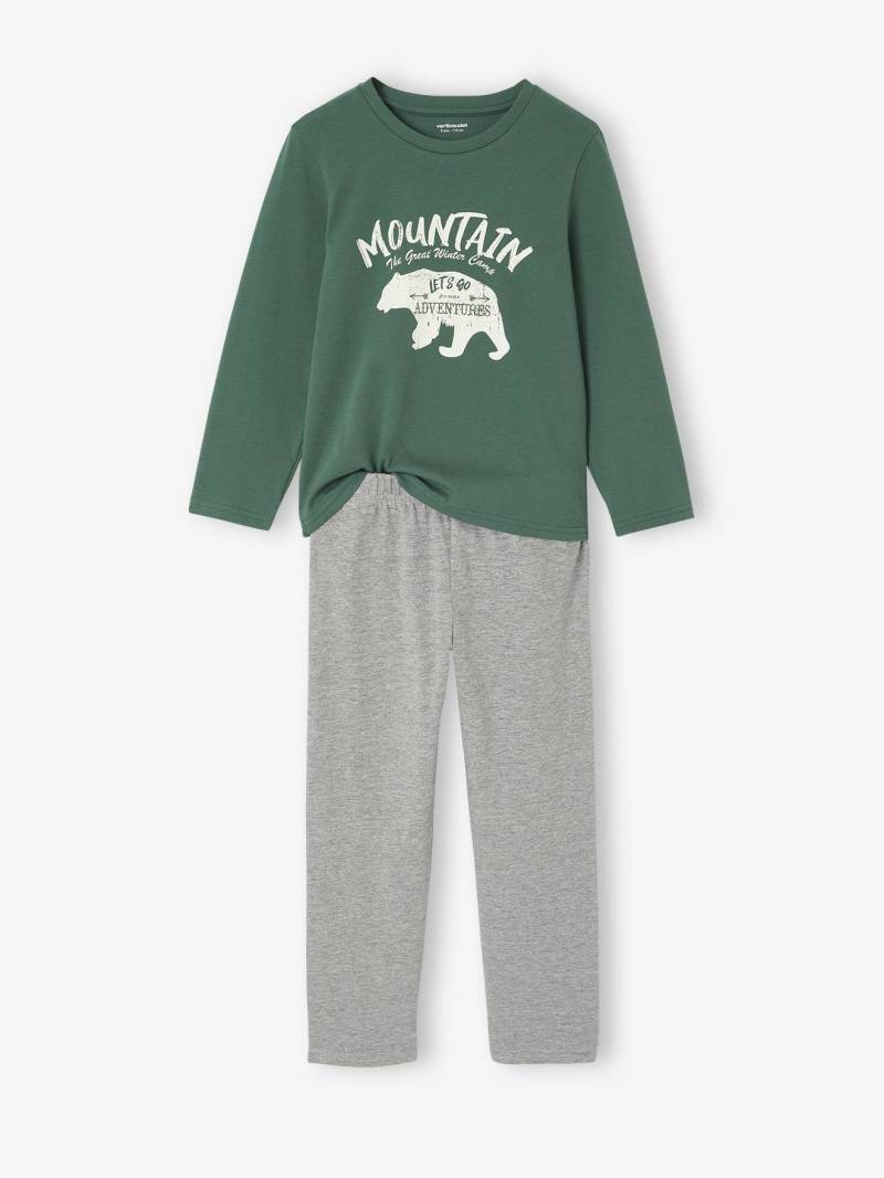 Jungen Schlafanzug BASIC mit Bärenprint und Recycling-Baumwolle von Vertbaudet