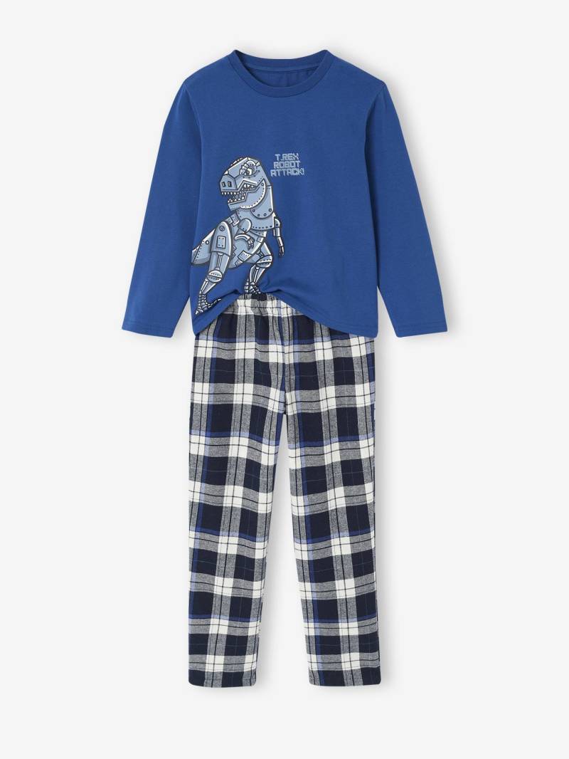 Jungen Schlafanzug mit Dinoprint und Flanellhose von Vertbaudet