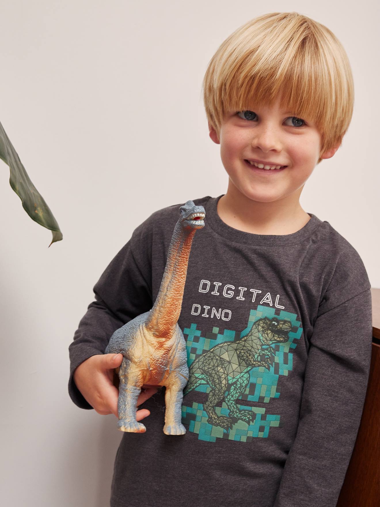 Jungen Shirt mit Dinoprint von Vertbaudet