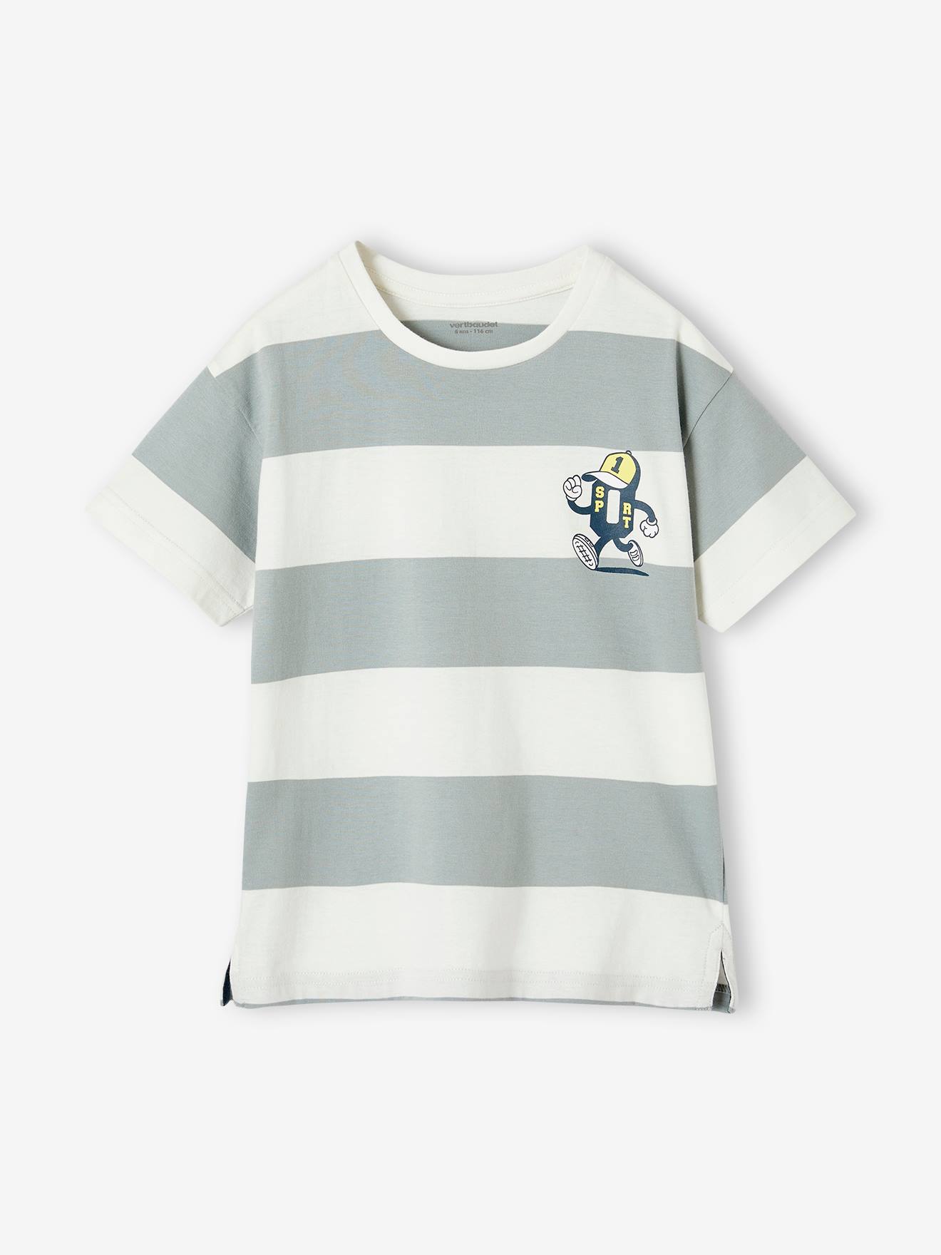 Jungen Sport-Shirt mit Streifen Oeko-Tex von Vertbaudet