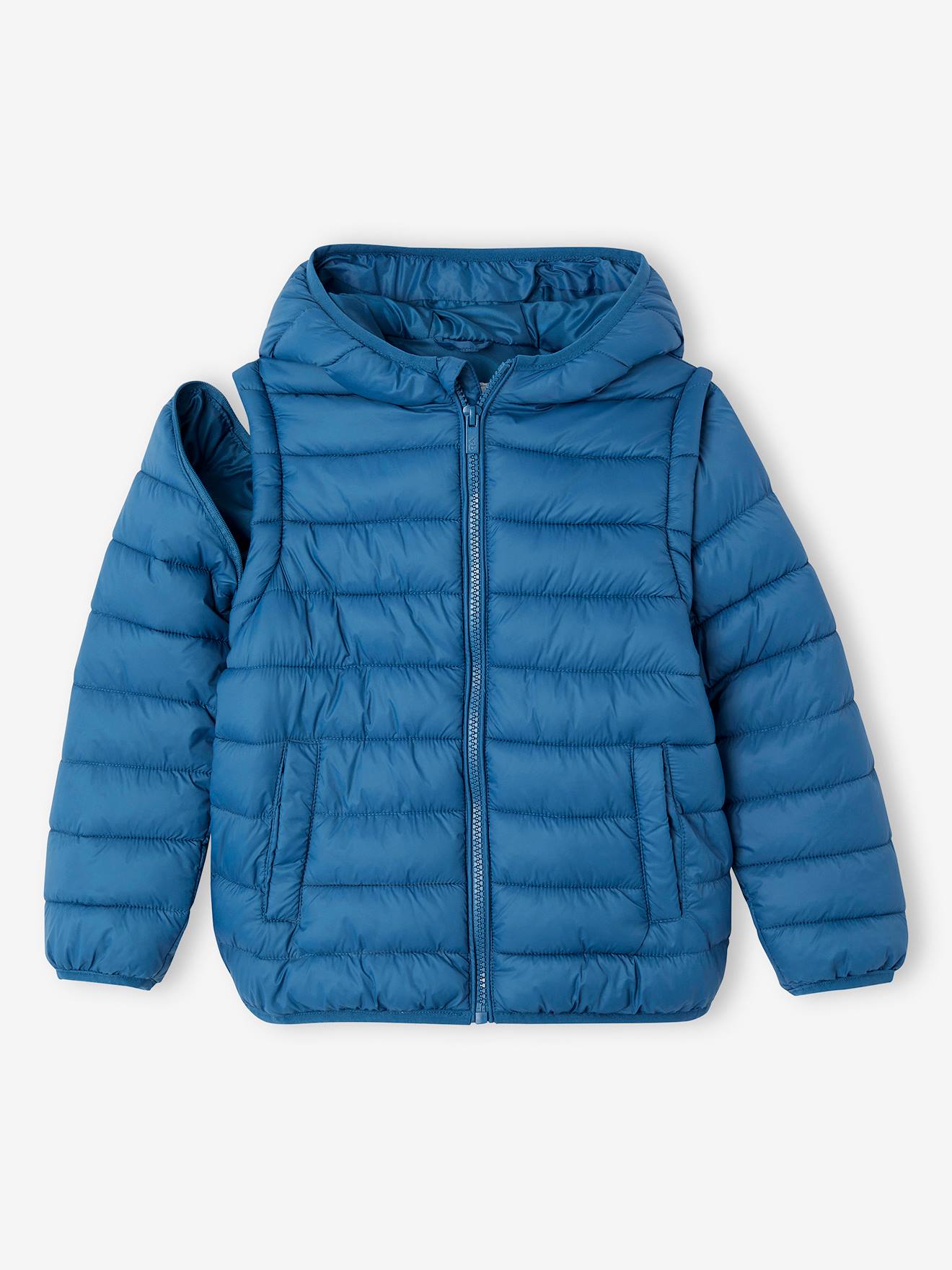 Jungen Steppjacke mit abnehmbaren Ärmeln & Recycling-Polyester von Vertbaudet