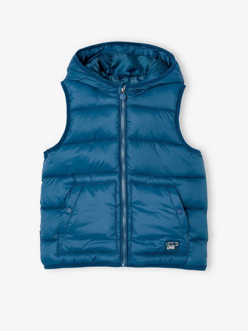 Jungen Steppweste mit Kapuze & Recyclingmaterial pfauen von Vertbaudet