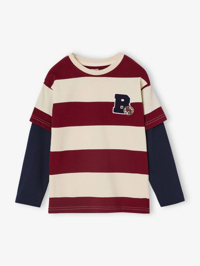 Jungen Streifenshirt im Lagenlook mit Recycling-Baumwolle von Vertbaudet
