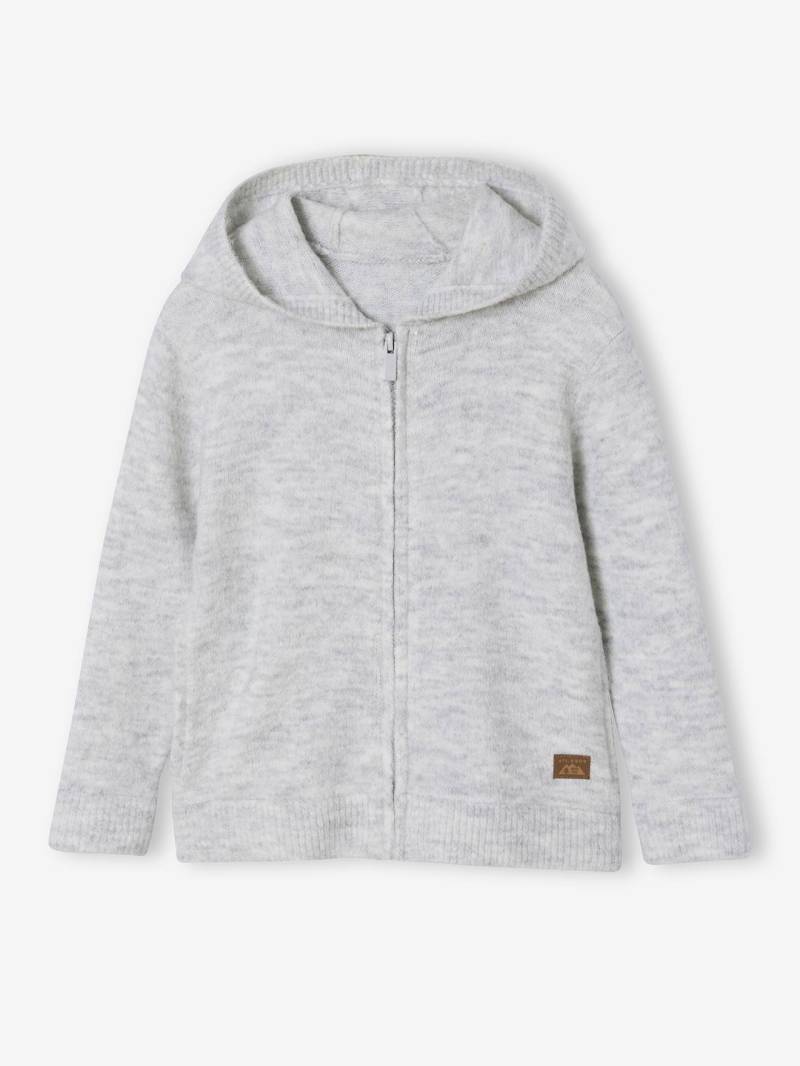 Jungen Strickjacke mit Kapuze von Vertbaudet