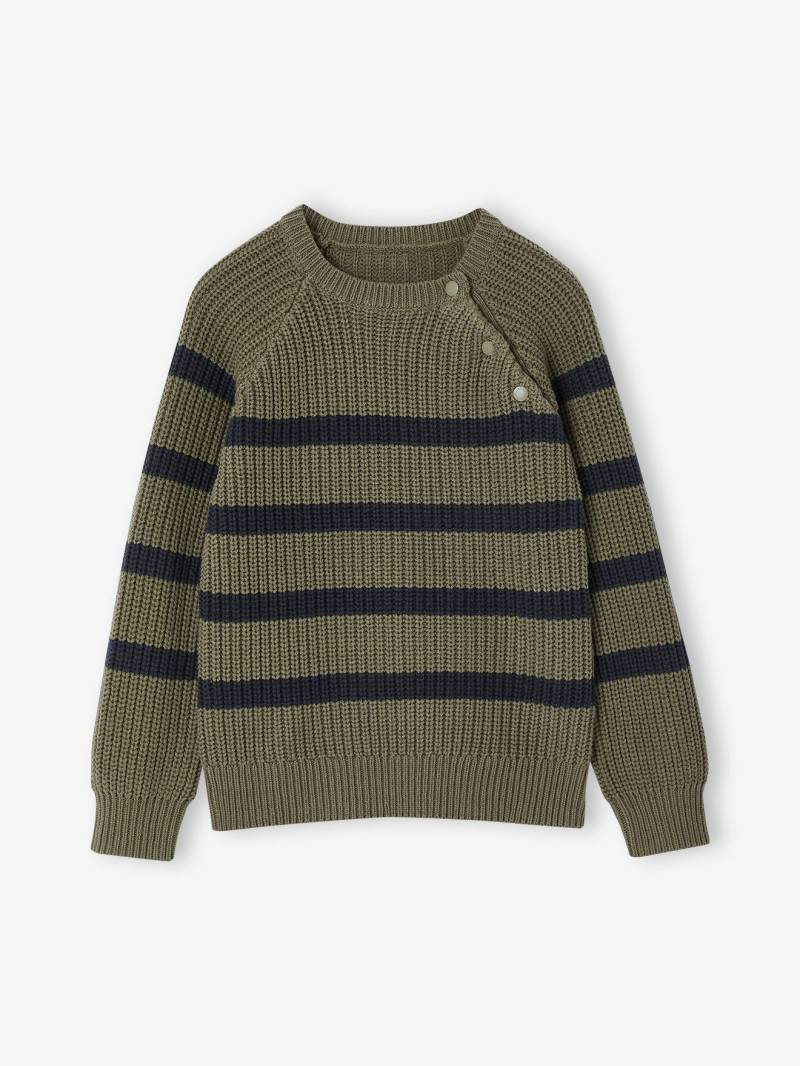 Jungen Strickpullover mit Streifen von Vertbaudet