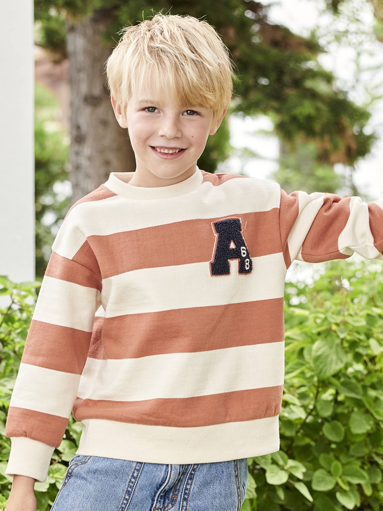 Jungen Sweatshirt mit Ftee-Patch Oeko-Tex von Vertbaudet