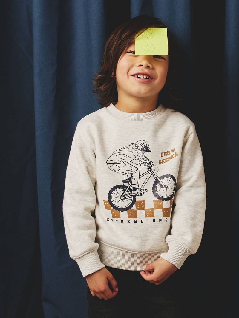 Jungen Sweatshirt mit Print vorn von Vertbaudet