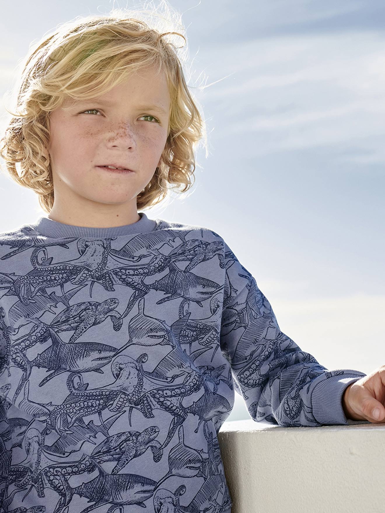 Jungen Sweatshirt mit Recycling-Polyester von Vertbaudet