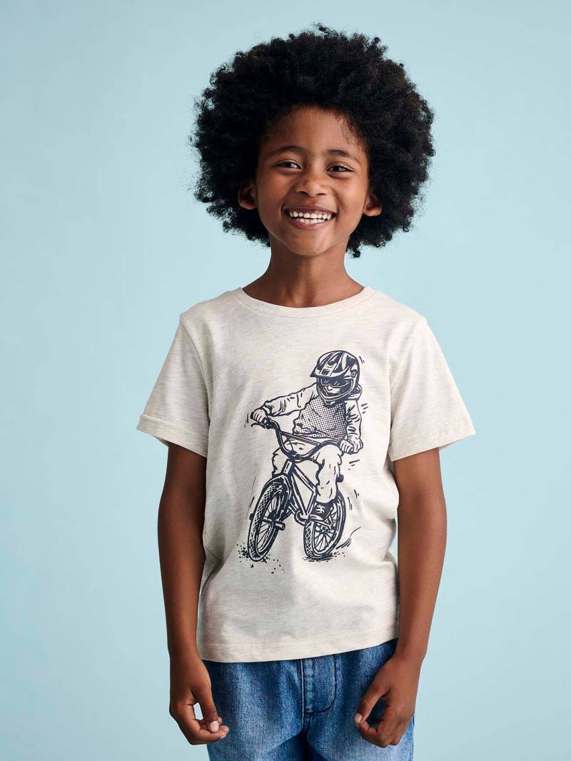 Jungen T-Shirt BASIC mit Print vorn von Vertbaudet