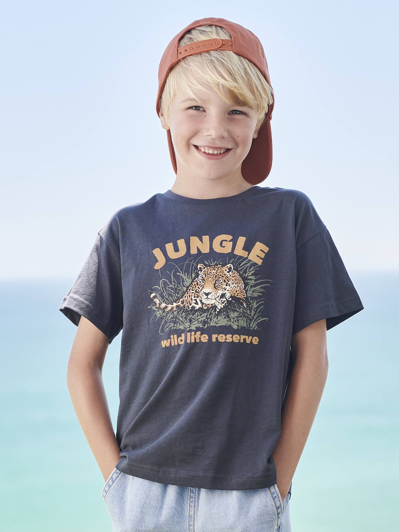 Jungen T-Shirt mit Tierprint von Vertbaudet