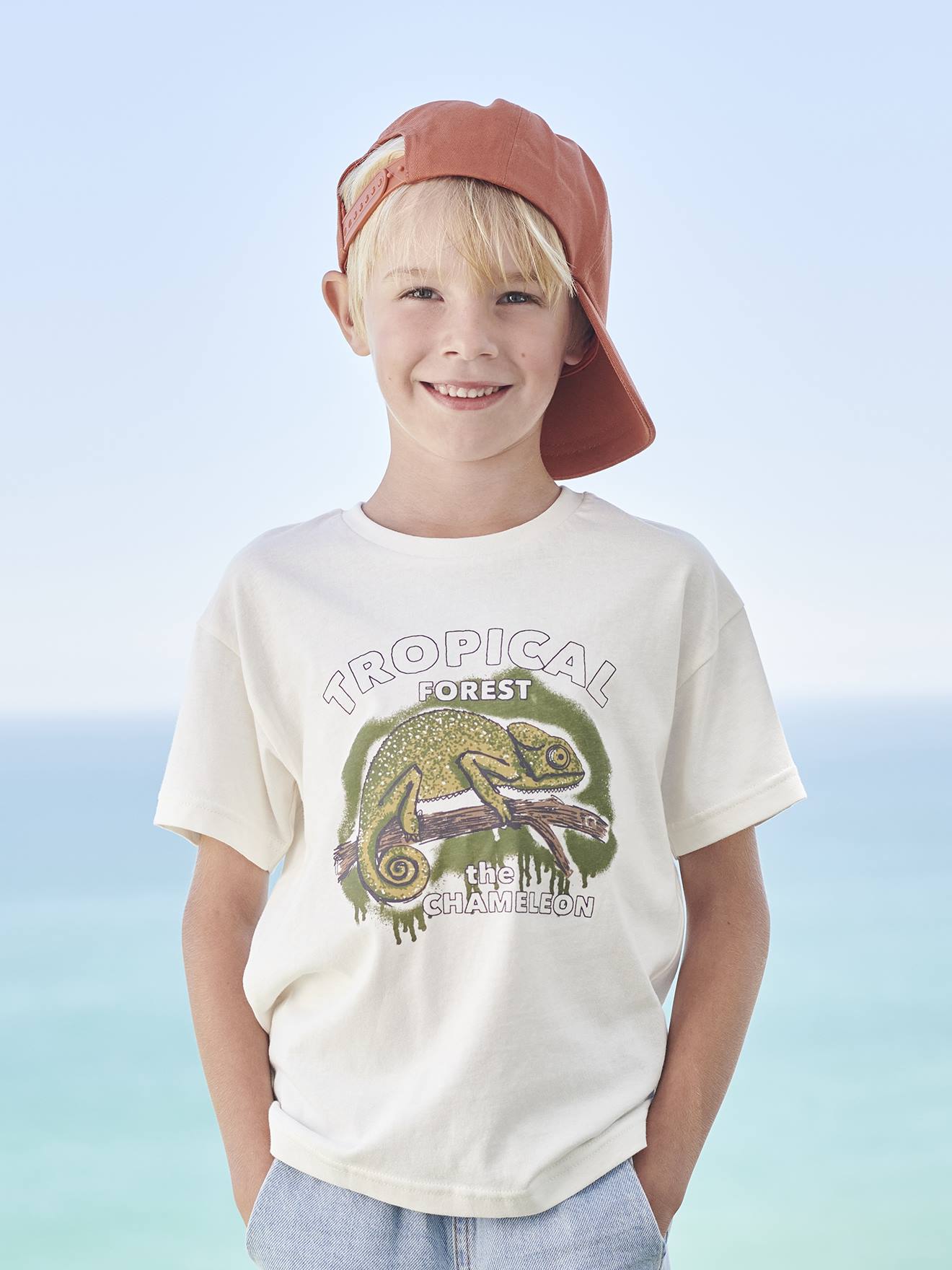 Jungen T-Shirt mit Tierprint von Vertbaudet