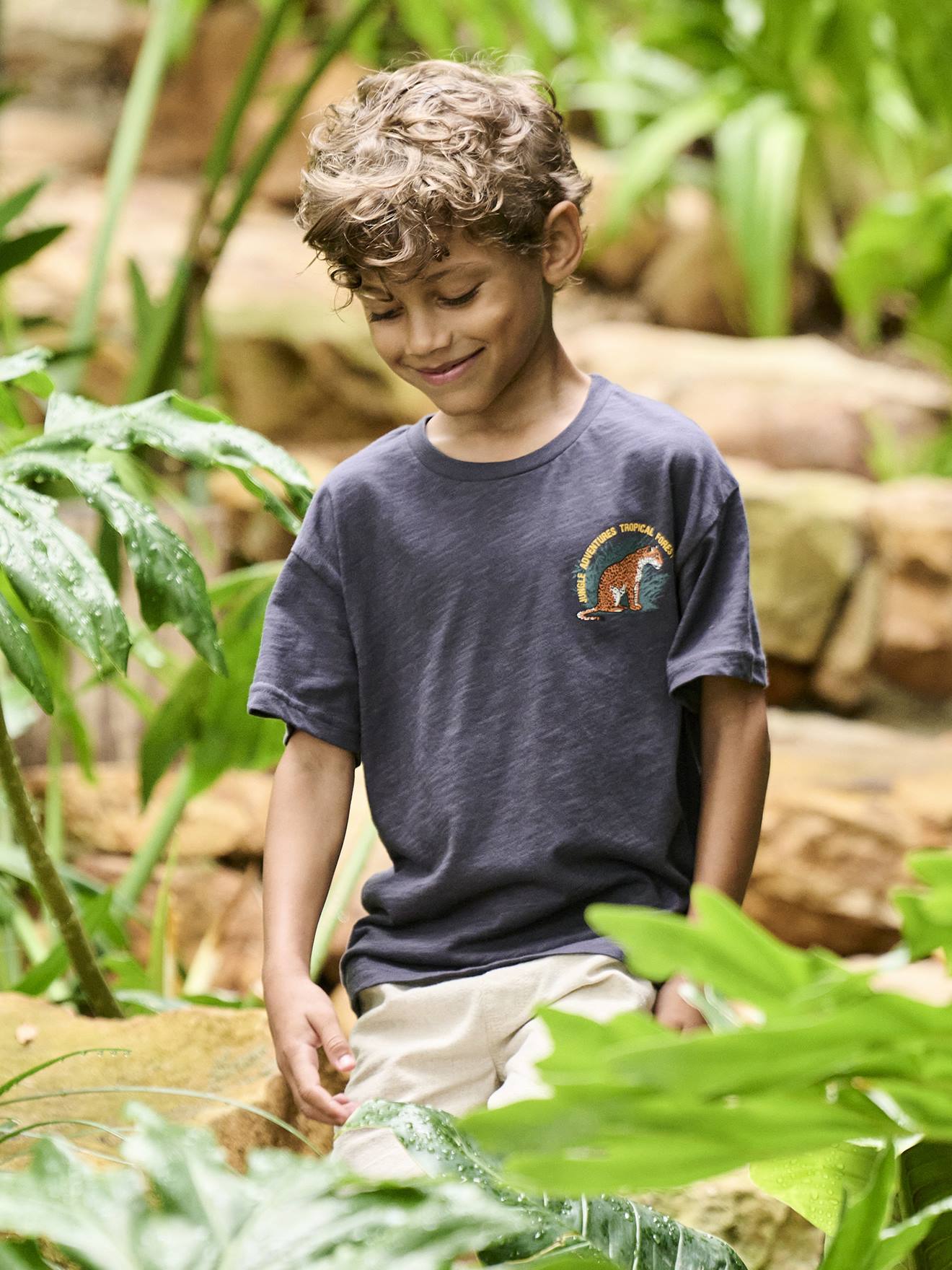 Jungen T-Shirt mit Tiger vorn und hinten Jungen T-Shirt mit Tiger vorn und hinten von Vertbaudet