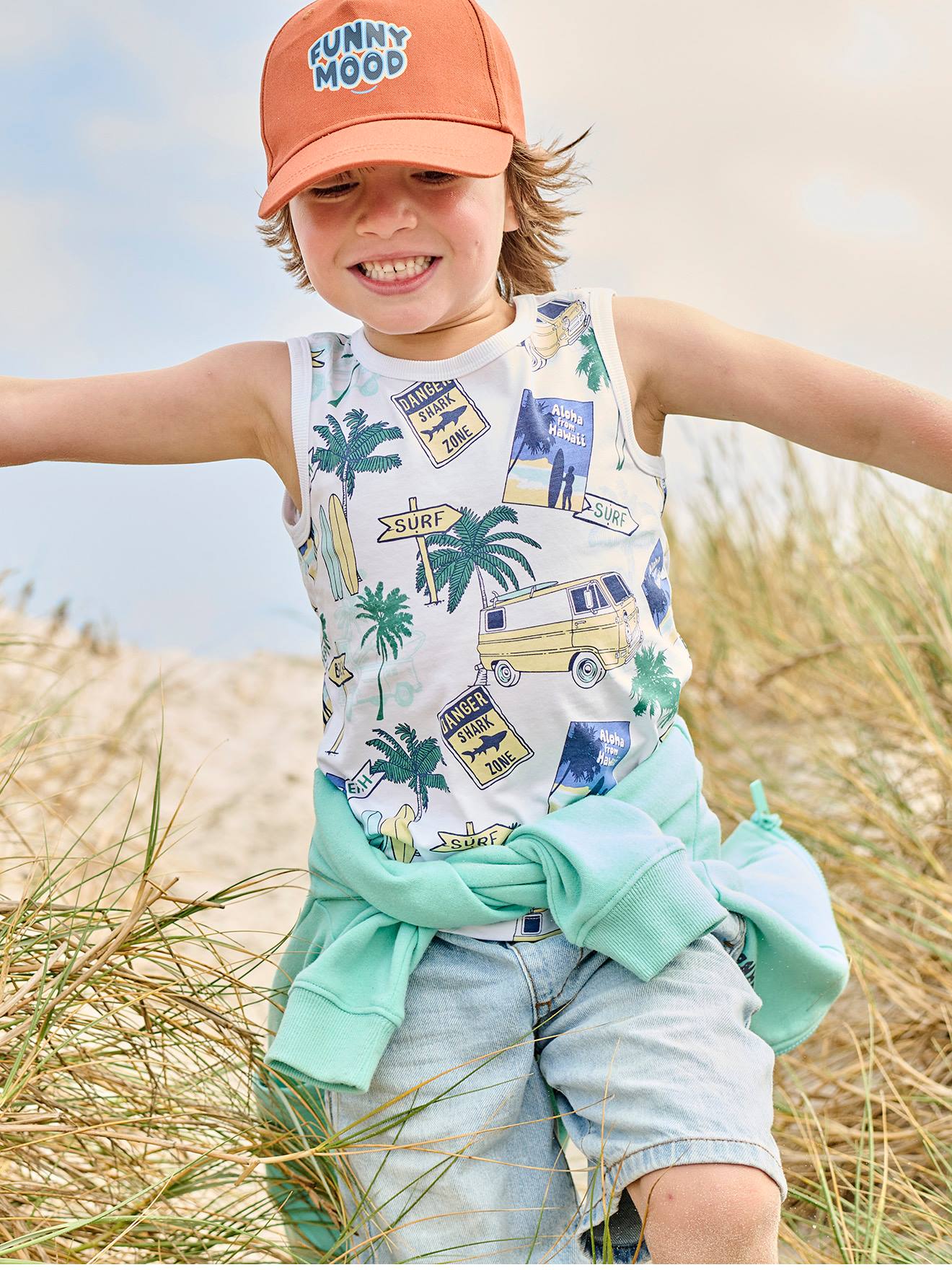 Jungen Trägershirt mit Recycling-Baumwolle von Vertbaudet