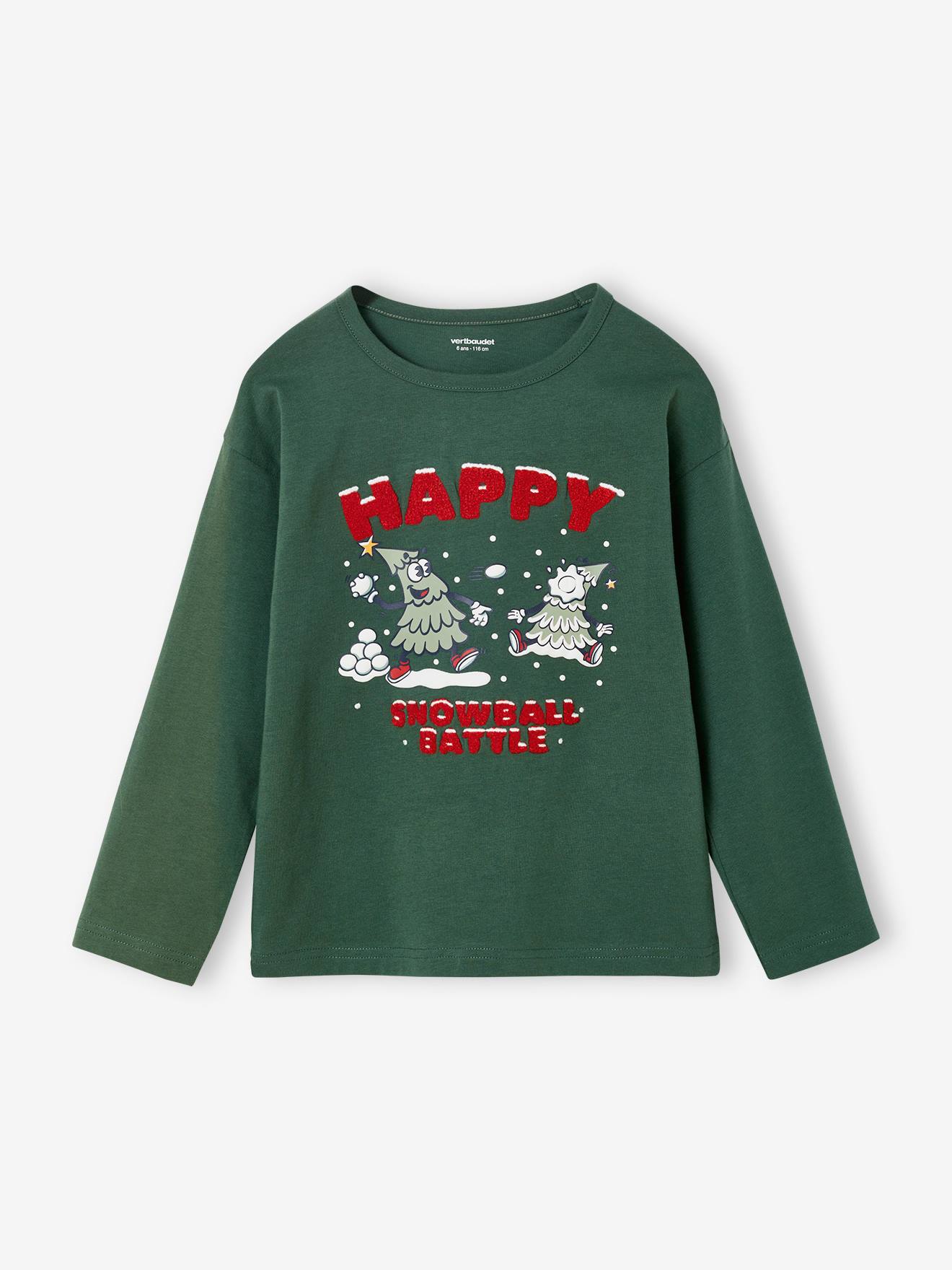 Jungen Weihnachts-Shirt mit Flockprint n Jungen Weihnachts-Shirt mit Flockprint n von Vertbaudet