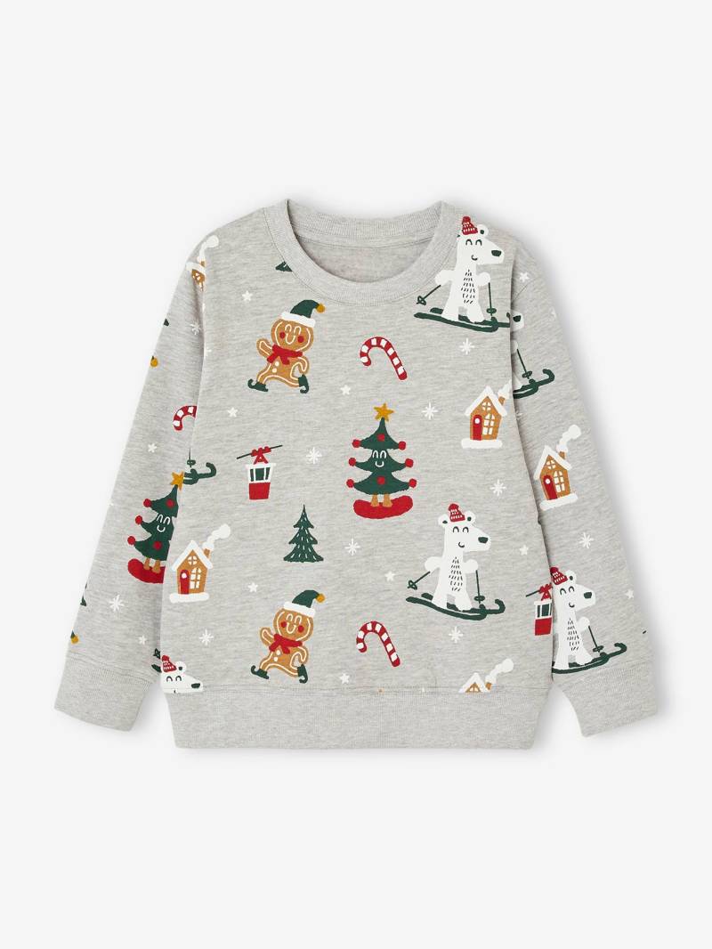 Jungen Weihnachts-Sweatshirt mit lustigem Print von Vertbaudet