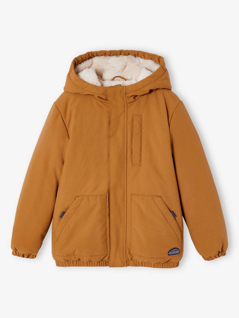 Jungen Winterjacke mit Kapuze und Webpelzfutter von Vertbaudet