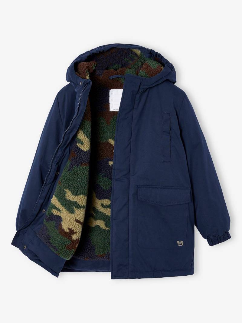 Jungen Winterjacke mit Teddyfleece-Futter & Recycling-Polyester von Vertbaudet