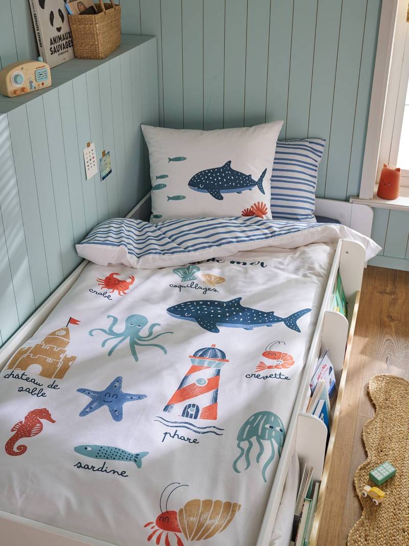 Kinder Bettwäsche-Set AM MEER mit maritimen Motiven von Vertbaudet
