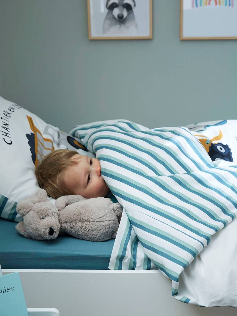 Kinder Bettwäsche-Set BAUSTELLENFAHRZEUGE Magicouette von Vertbaudet