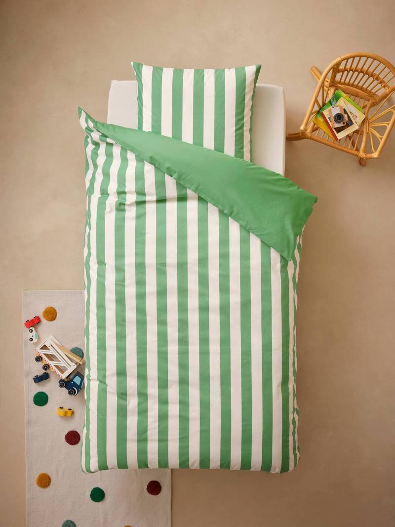 Kinder Bettwäsche-Set STRANDKORB mit Recycling-Baumwolle von Vertbaudet