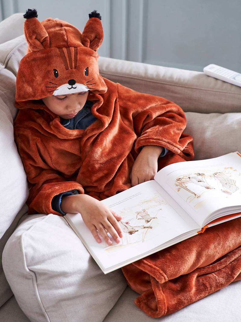 Kinder & Eltern Decke mit Kapuze und Ärmeln von Vertbaudet