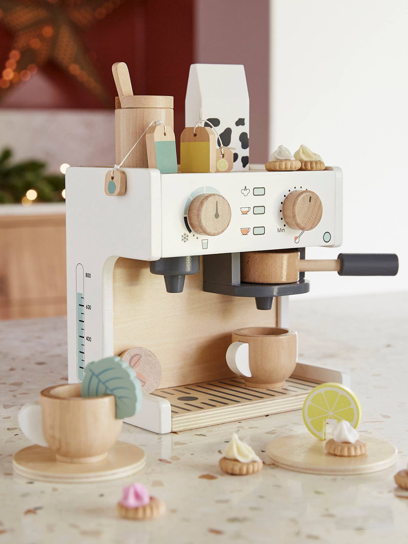 Kinder Kaffee- und Teemaschine aus Holz FSC® von Vertbaudet
